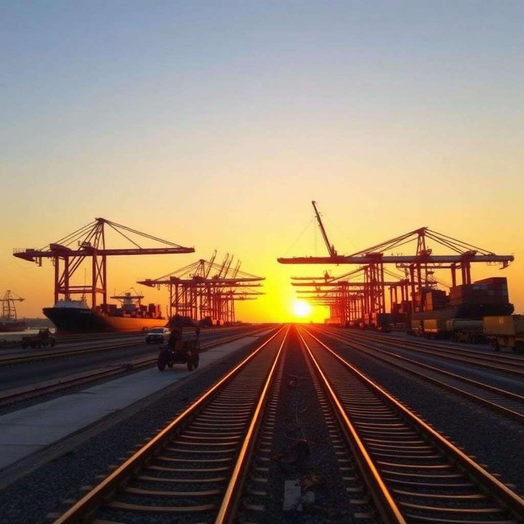 Port et infrastructures d'un chantier financé par des capitaux chinois