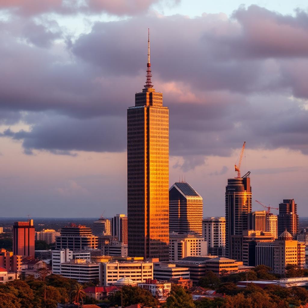 Skyline de Nairobi, capitale économique du Kenya